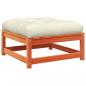 Preview: Gartensofa ohne Armlehnen mit Kissen und Hocker