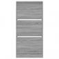 Preview: Schuhschrank Grau Sonoma 60x21x125,5 cm Holzwerkstoff