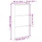 Preview: Schuhschrank Grau Sonoma 60x21x125,5 cm Holzwerkstoff