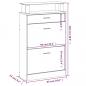 Preview: Schuhschrank Schwarz 63x24x104 cm Holzwerkstoff