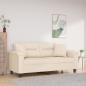 Preview: ARDEBO.de - 2-Sitzer-Sofa mit Kissen Beige 140 cm Mikrofasergewebe