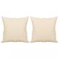 Preview: 2-Sitzer-Sofa mit Kissen Beige 140 cm Mikrofasergewebe