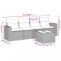 Preview: 5-tlg. Garten-Sofagarnitur mit Kissen Schwarz Poly Rattan