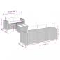 Preview: 6-tlg. Garten-Sofagarnitur mit Kissen Beige Poly Rattan