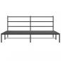 Preview: Bettgestell mit Kopfteil Metall Schwarz 183x213 cm