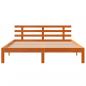 Preview: Massivholzbett ohne Matratze Wachsbraun 160x200 Kiefernholz