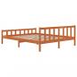 Preview: Massivholzbett ohne Matratze Wachsbraun 160x200 Kiefernholz