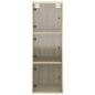 Preview: Wandschrank mit Glastüren Sonoma-Eiche 35x37x100 cm