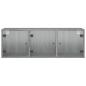 Preview: Wandschrank mit Glastüren Grau Sonoma 102x37x35 cm