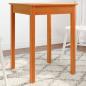 Preview: ARDEBO.de - Esstisch Wachsbraun 55x55x75 cm Massivholz Kiefer