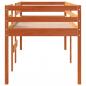 Preview: Hochbett Wachsbraun 80x200 cm Massivholz Kiefer