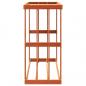 Preview: Outdoor-Kaminholzregal Wachsbraun 109x52x106 cm Massivholz