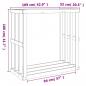 Preview: Outdoor-Kaminholzregal Wachsbraun 109x52x106 cm Massivholz