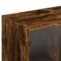 Preview: Bücherschrank mit Türen Räuchereiche 136x37x142cm Holzwerkstoff