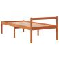 Preview: Seniorenbett Wachsbraun 90x190 cm Massivholz Kiefer