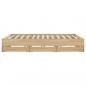 Preview: Bettgestell mit Schubladen Sonoma-Eiche 200x200cm Holzwerkstoff