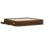 Preview: Bettgestell mit Schubladen Braun Eichen-Optik 200x200 cm