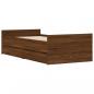 Preview: Bettgestell mit Schubladen Braun Eichen-Optik 90x200 cm