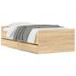 Preview: Bettgestell mit Schubladen Sonoma-Eiche 90x190 cm