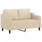 Preview: 2-Sitzer-Sofa Creme 140 cm Stoff