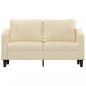 Preview: 2-Sitzer-Sofa Creme 140 cm Stoff