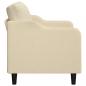 Preview: 2-Sitzer-Sofa Creme 140 cm Stoff