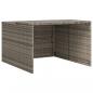 Preview: Mähroboter-Garage Grau 86x90x52/57 cm Poly Rattan