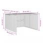 Preview: Mähroboter-Garage Grau 86x90x52/57 cm Poly Rattan
