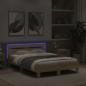 Preview: Bettgestell mit Kopfteil LED-Beleuchtung Sonoma-Eiche 120x200cm