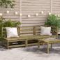 Preview: ARDEBO.de - Gartensofa 3-Sitzer Kiefernholz Imprägniert