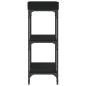 Preview: ARDEBO.de - Konsolentisch mit Ablagen Schwarz 75x30x80 cm