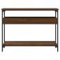Preview: Konsolentisch mit Ablage Braun Eichen-Optik 100x29x75cm