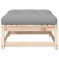 Preview: Gartensofa ohne Armlehnen mit Kissen und Hockern