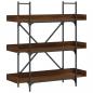 Preview: Bücherregal 3 Böden Braun Eichen-Optik 100x33x108,5 cm
