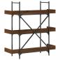 Preview: Bücherregal 3 Böden Braun Eichen-Optik 100x33x108,5 cm