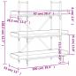 Preview: Bücherregal 3 Böden Braun Eichen-Optik 100x33x108,5 cm