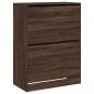 Preview: Schuhschrank mit 2 Klappen Braun Eiche-Optik 80x42x108 cm