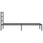 Preview: Bettgestell mit Kopfteil Metall Schwarz 80x200 cm