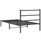 Preview: Bettgestell mit Kopfteil Metall Schwarz 107x203 cm