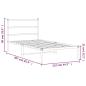 Preview: Bettgestell mit Kopfteil Metall Schwarz 107x203 cm