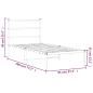 Preview: Bettgestell mit Kopfteil Metall Weiß 90x190 cm