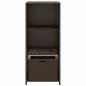 Preview: Gartenschrank Braun 50x55x115 cm Poly Rattan