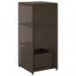 Preview: Gartenschrank Braun 50x55x115 cm Poly Rattan