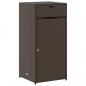Preview: Gartenschrank Braun 55x55x111 cm Poly Rattan