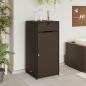 Preview: Gartenschrank Braun 55x55x111 cm Poly Rattan