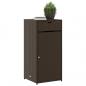 Preview: Gartenschrank Braun 55x55x111 cm Poly Rattan