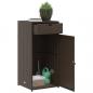 Preview: Gartenschrank Braun 55x55x111 cm Poly Rattan