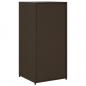 Preview: Gartenschrank Braun 55x55x111 cm Poly Rattan