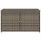 Preview: Gartenschrank Grau 110x55x60,5 cm Poly Rattan