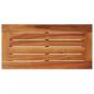 Preview: Garten-Beistelltisch Holzplatte Beige 58x27,5x55 cm Poly Rattan